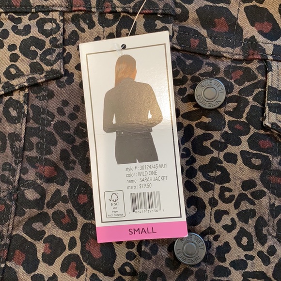 Nine West Leopard print denim jacket - Picture 5 of 5